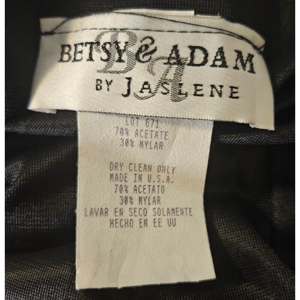 Betsey & Adam Vintage Black Metallic Formal Dress - Picture 9 of 12